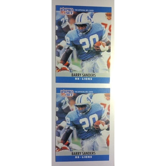 (2)1990 - NFL PRO SET - Barry Sanders - #102 - Picture 1 of 2